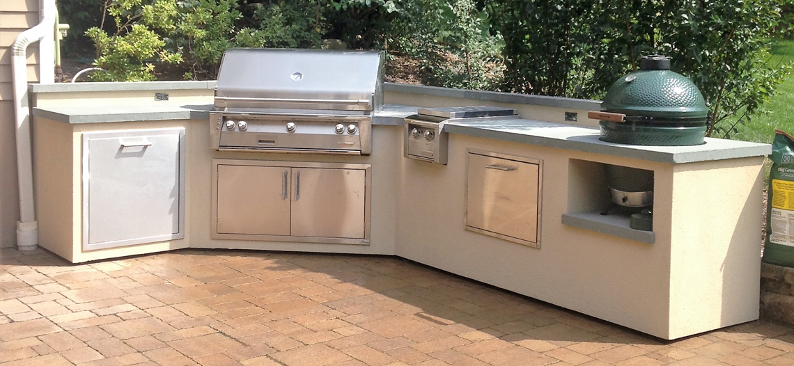 Completed outdoor kitchen